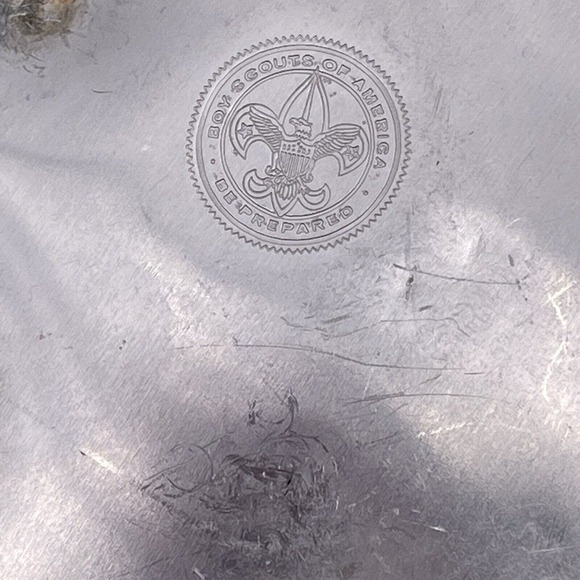 Vintage BSA Boy Scouts of America Aluminum Regal Round Canteen Dented Scratched - Picture 4 of 12